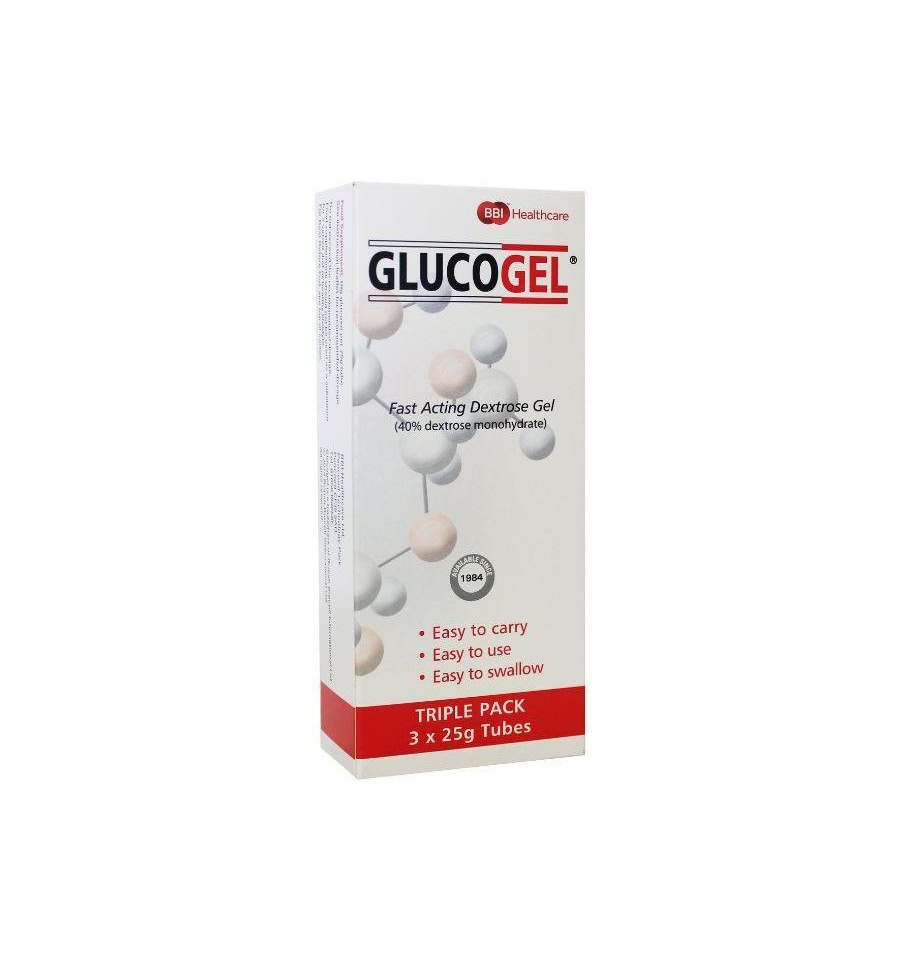 Glucogel glucose gel 25 gram 3 stuks