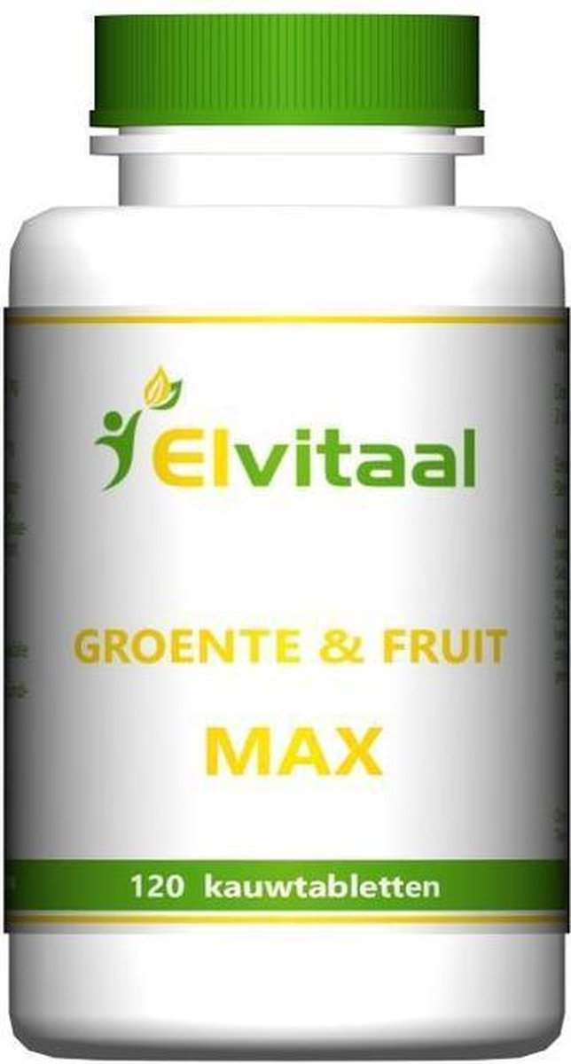 Elvitaal te en fruit max 120 kauwtabletten - Groen