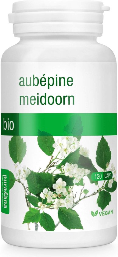 Purasana Bio meidoorn 355 mg 120 vcaps