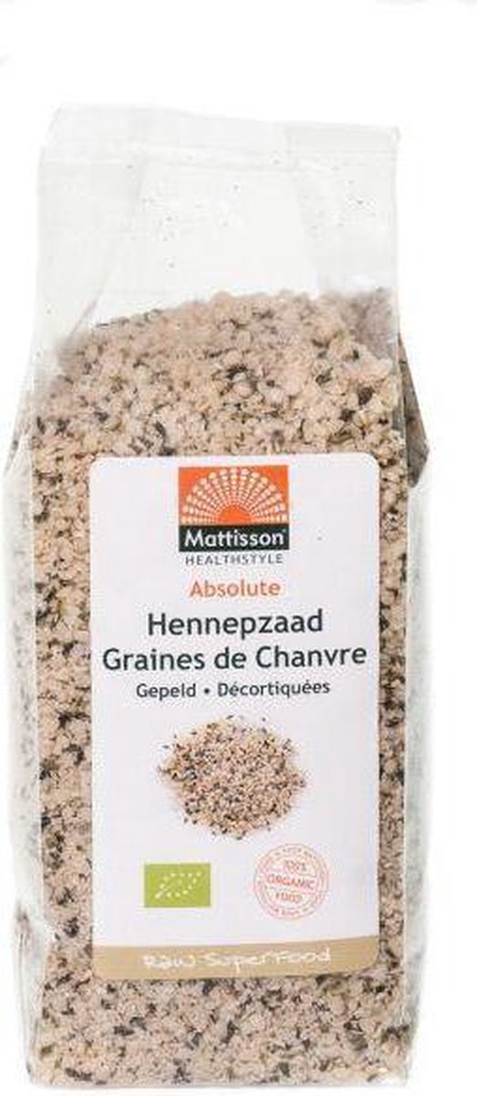 Mattisson Hennepzaad gepeld bio navulzak 250 gram