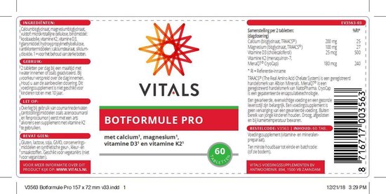 Vitals Botformule pro 60 tabletten