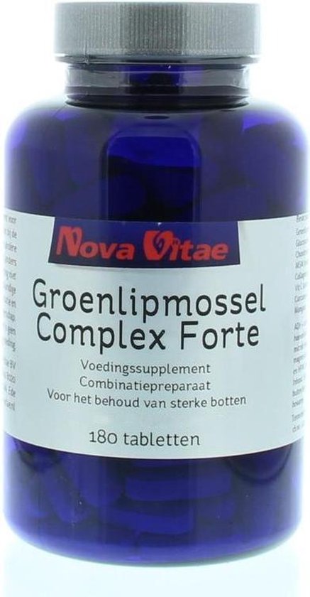 Nova Vitae lipmossel complex forte 180 tabletten - Groen