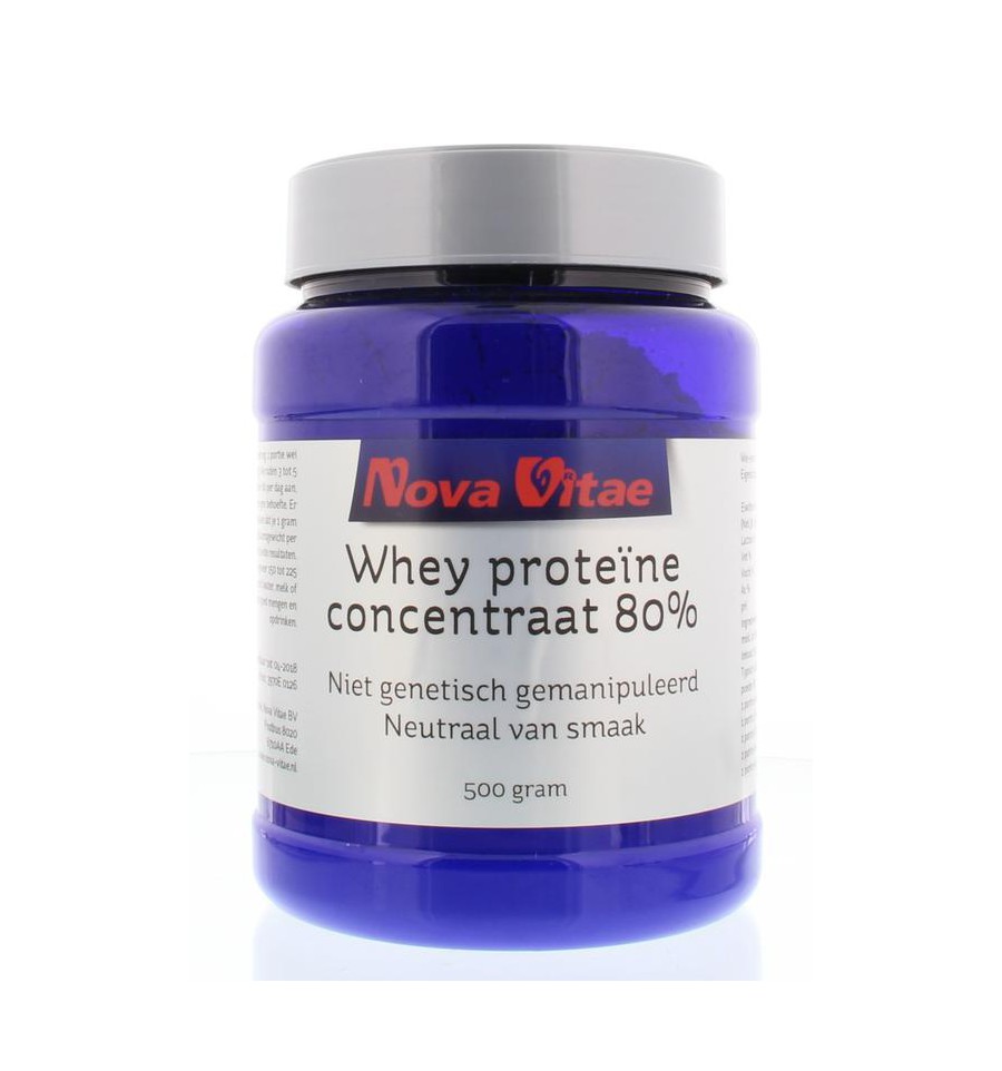 Nova Vitae Whey proteine concentraat 80% 500 gram