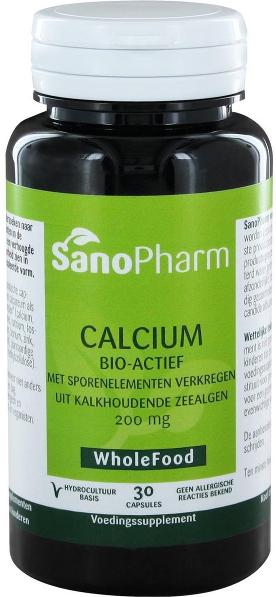 Sanopharm Calcium 200 mg wholefood 30 capsules