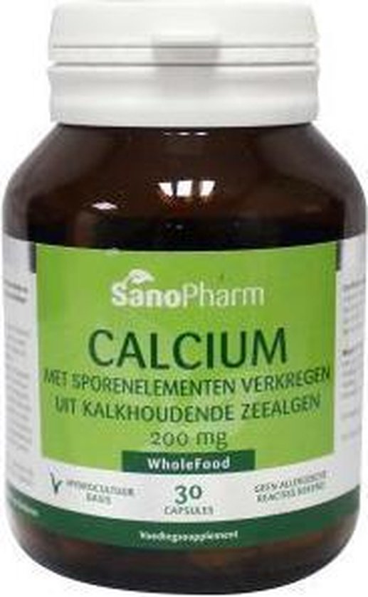 Sanopharm Calcium 200 mg wholefood 30 capsules