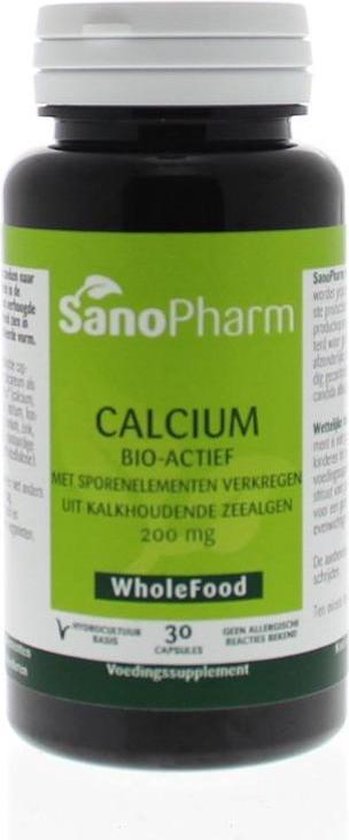 Sanopharm Calcium 200 mg wholefood 30 capsules