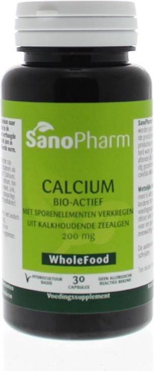 Sanopharm Calcium 200 mg wholefood 30 capsules