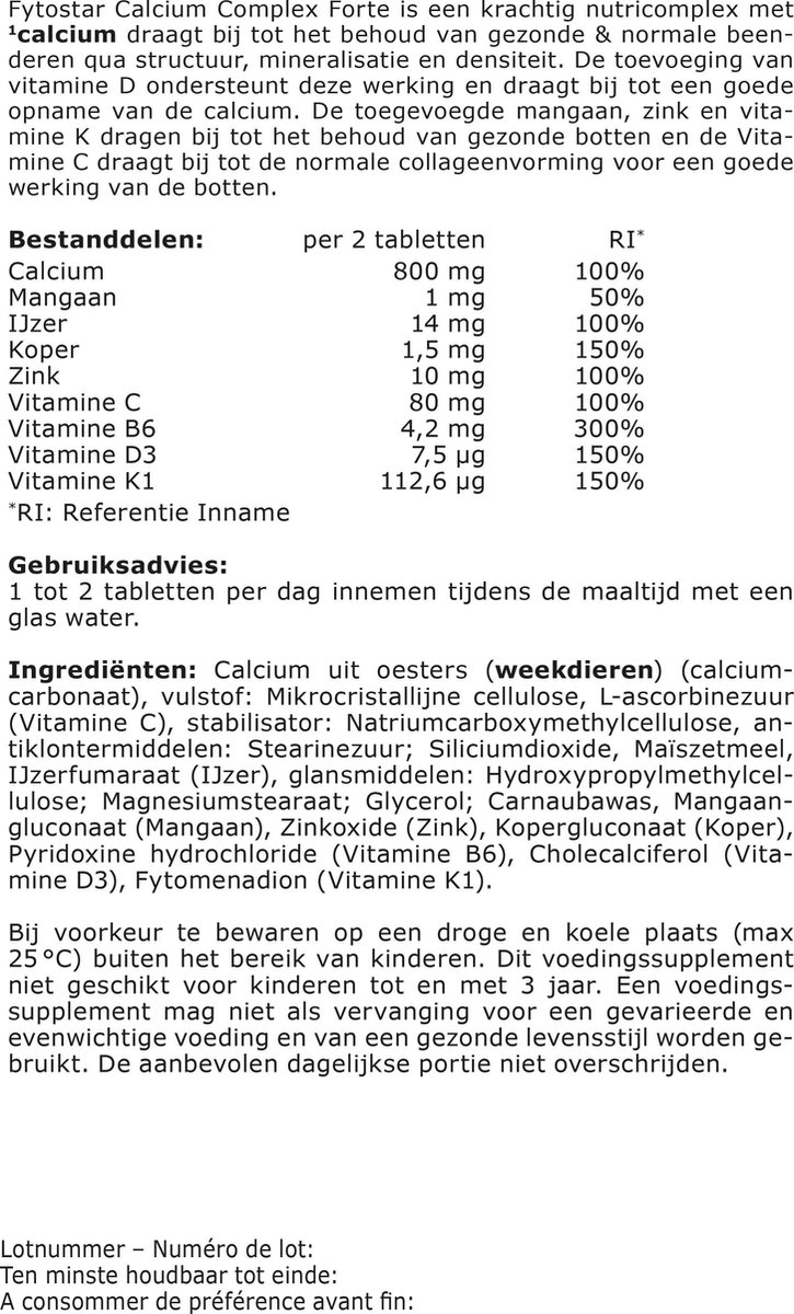 Fytostar Calcium complex forte maxi 120 tabletten