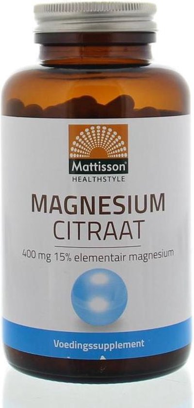 Mattisson Active magnesium citraat 400 mg 180 vcaps