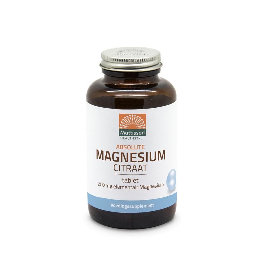 Mattisson Magnesiumcitraat 200 mg elementair magnesium 60 tabletten