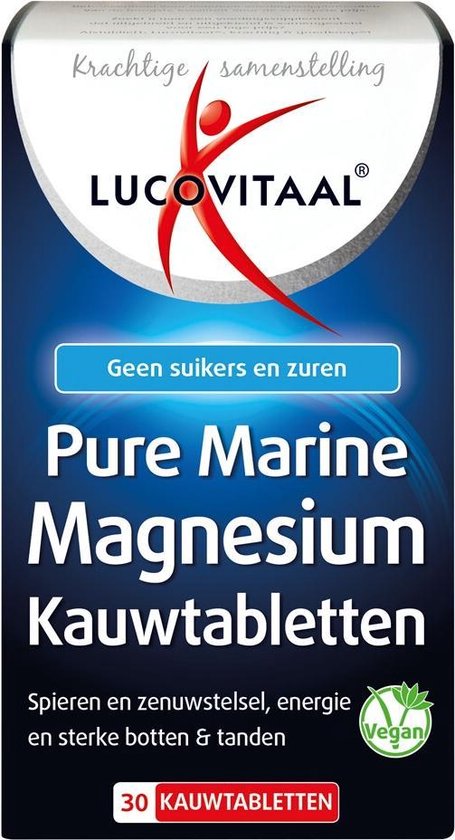 Lucovitaal Pure marine magnesium 30 kauwtabletten