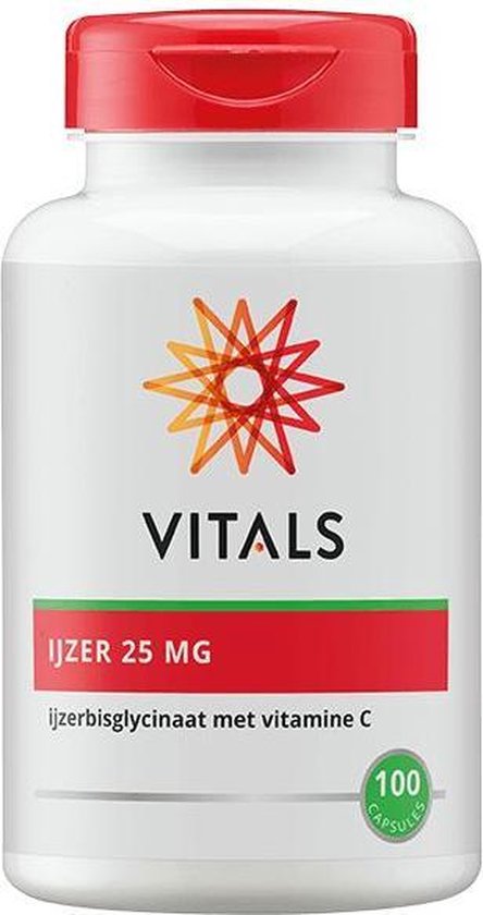 Vitals IJzer 25 mg met Vitamine C 100 capsules