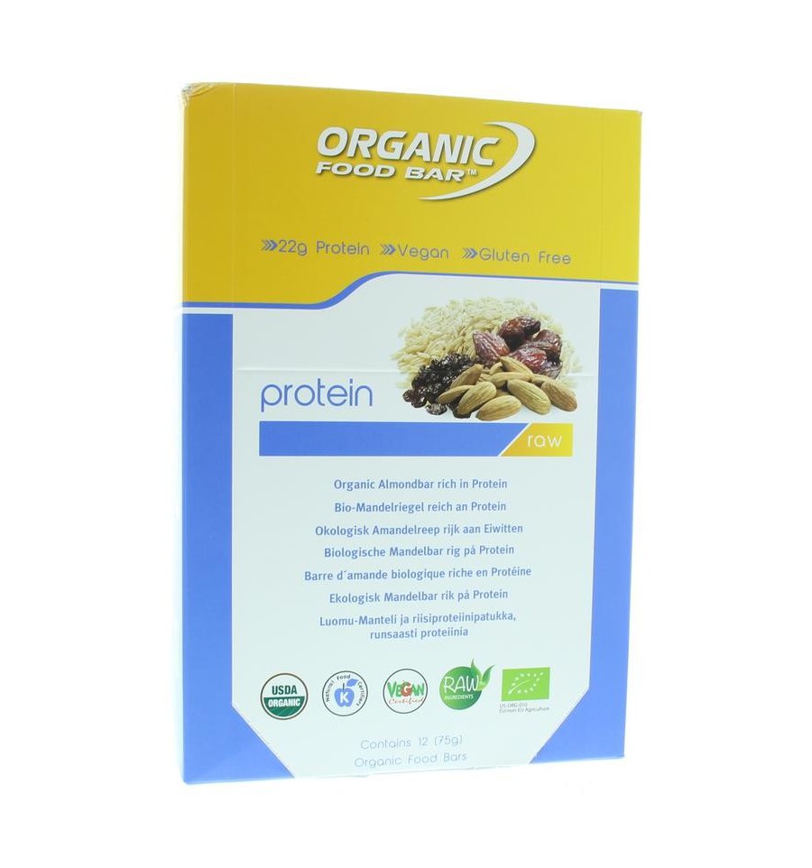 Organic Food Bar Bar protein original 75 gram 12 stuks