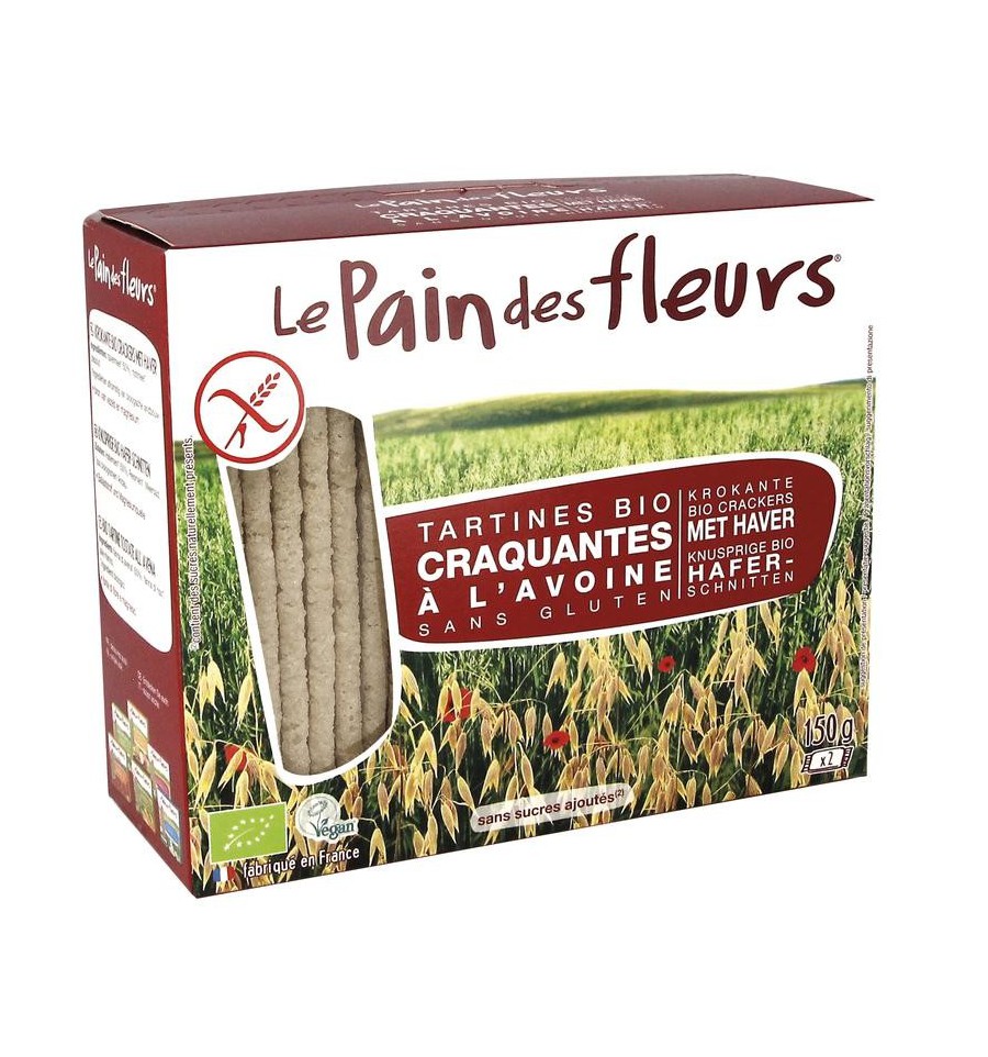Le Pain des Fleurs Pain Des Fleurs Haver crackers 150 gram