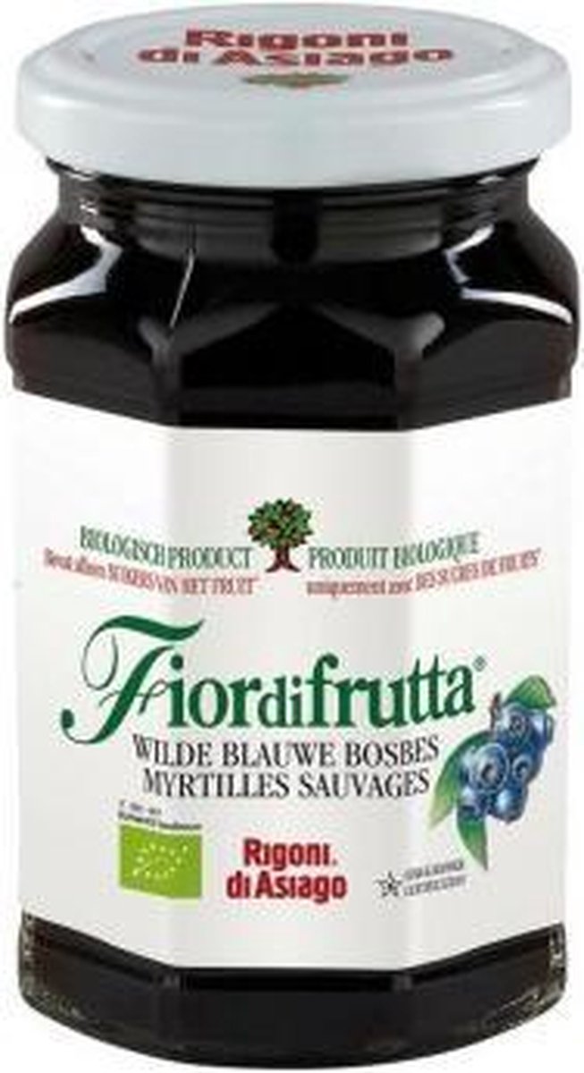 Fiordifrutta e bosbesjam 250 gram - Blauw