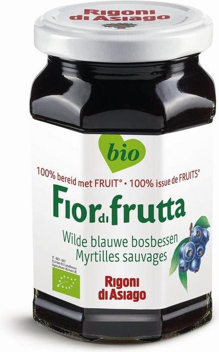 Fiordifrutta e bosbesjam 250 gram - Blauw