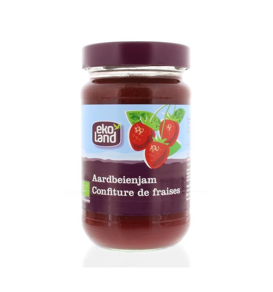 Ekoland Aardbeienjam familiepot 375 gram