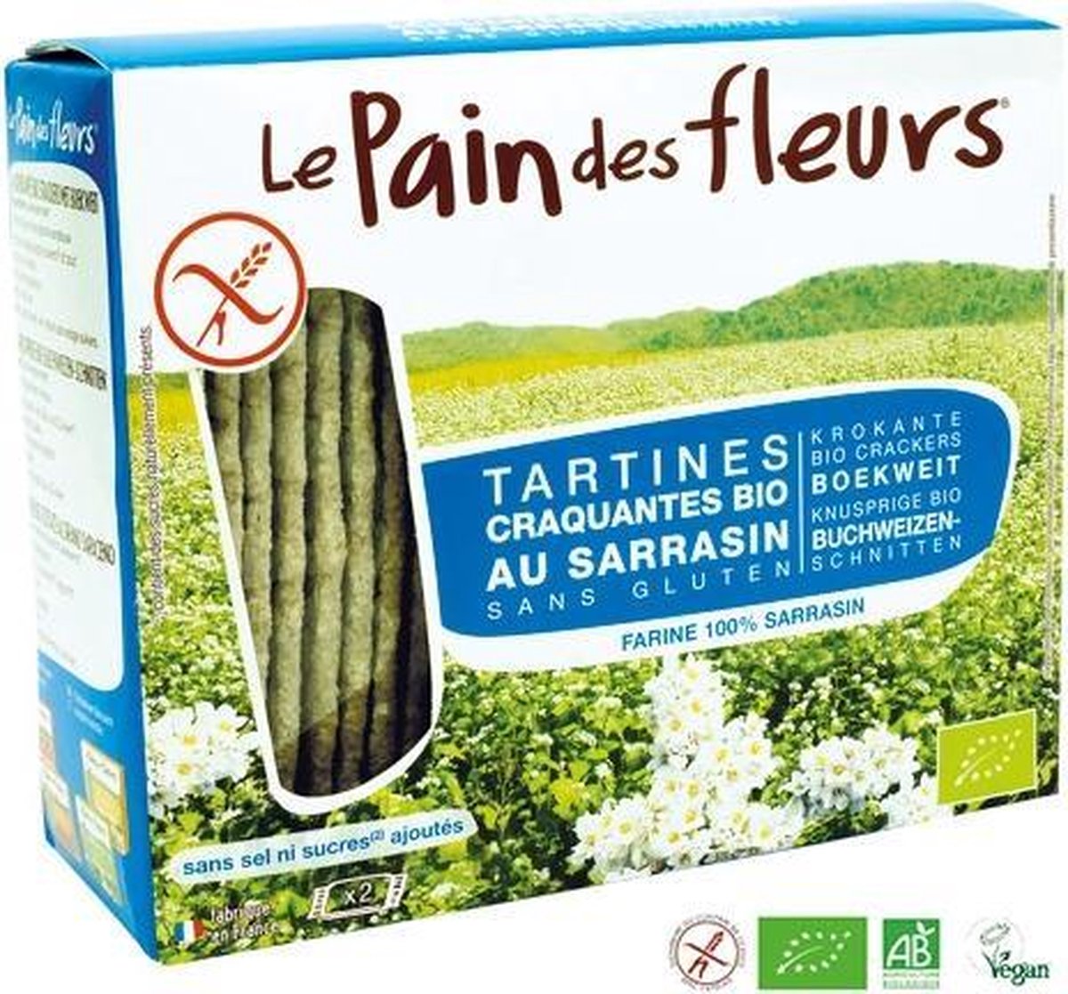 Le Pain des Fleurs Pain Des Fleurs Boekweit crackers zonder zout 150 gram
