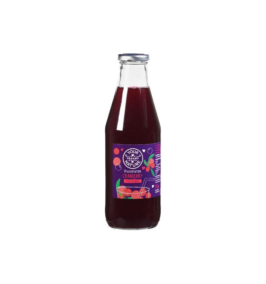 Your Organic Nat ure Vruchtendrank cranberry licht gezoet 750 ml