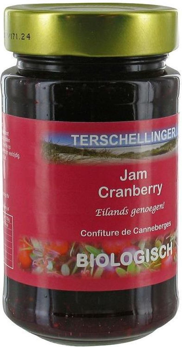 Terschellinger Cranberries Terschellinger Cranberry jam broodbeleg eko 250 gram