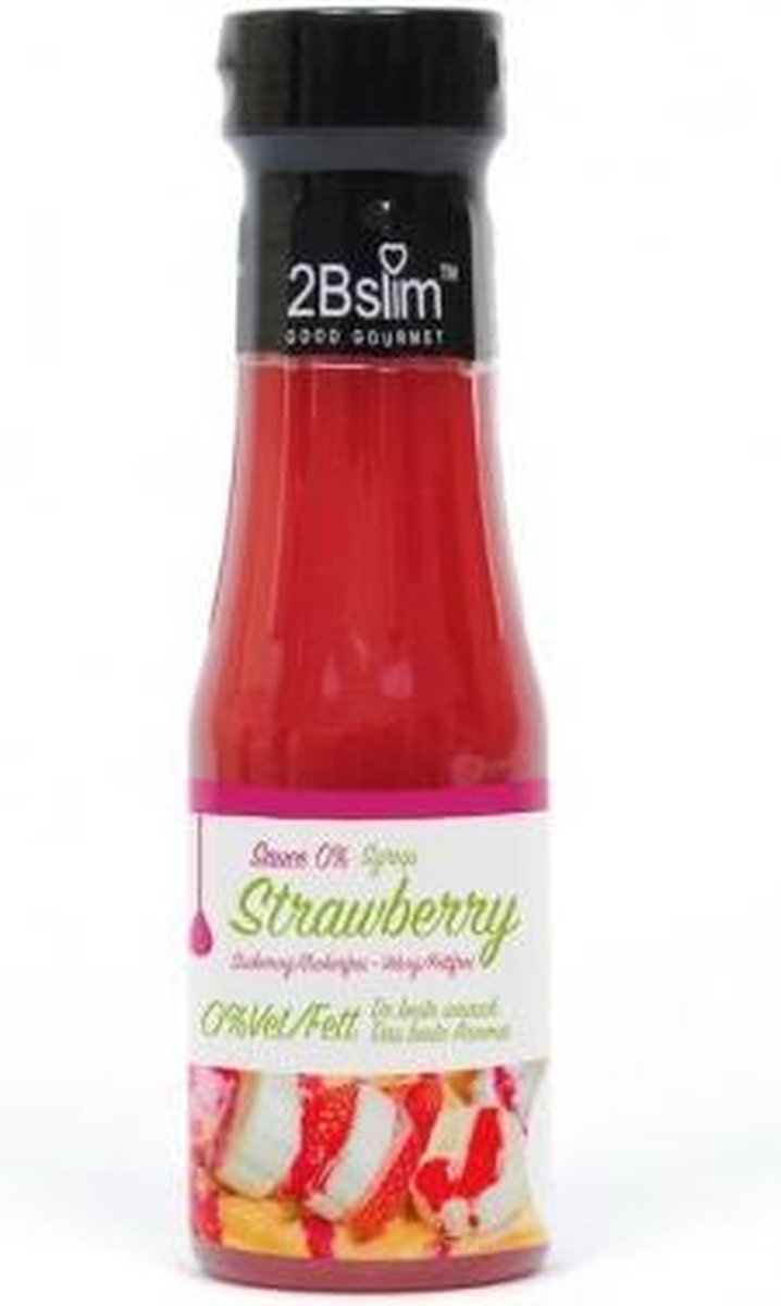 2bslim Aardbeiensaus 250 ml
