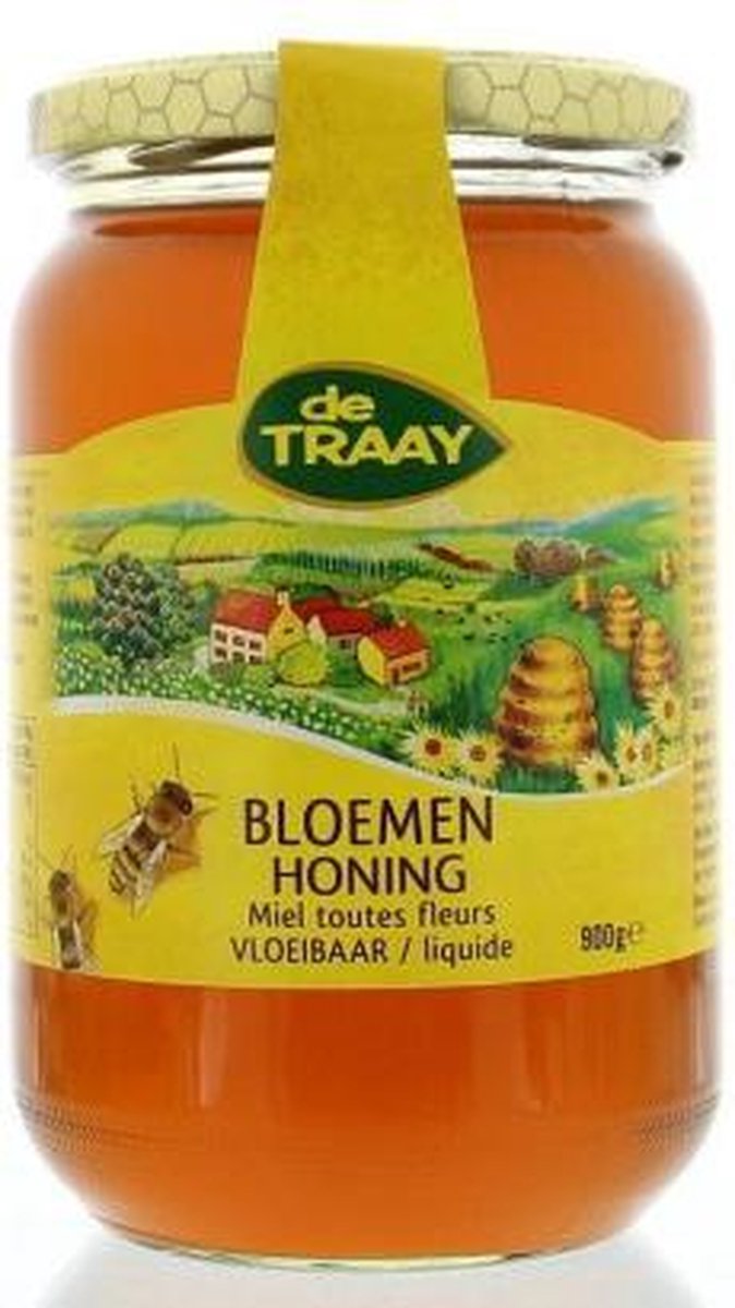 De Traay Bloemenhoning vloeibaar 900 gram