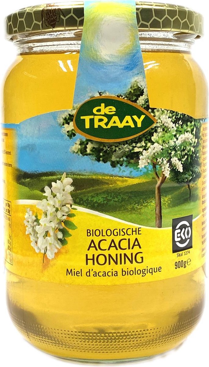 De Traay Acaciahoning bio 900 gram