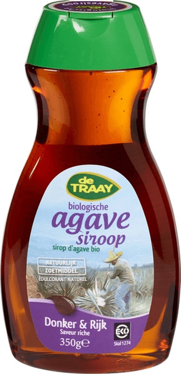 De Traay Agavesiroop donker & rijk bio 350 gram