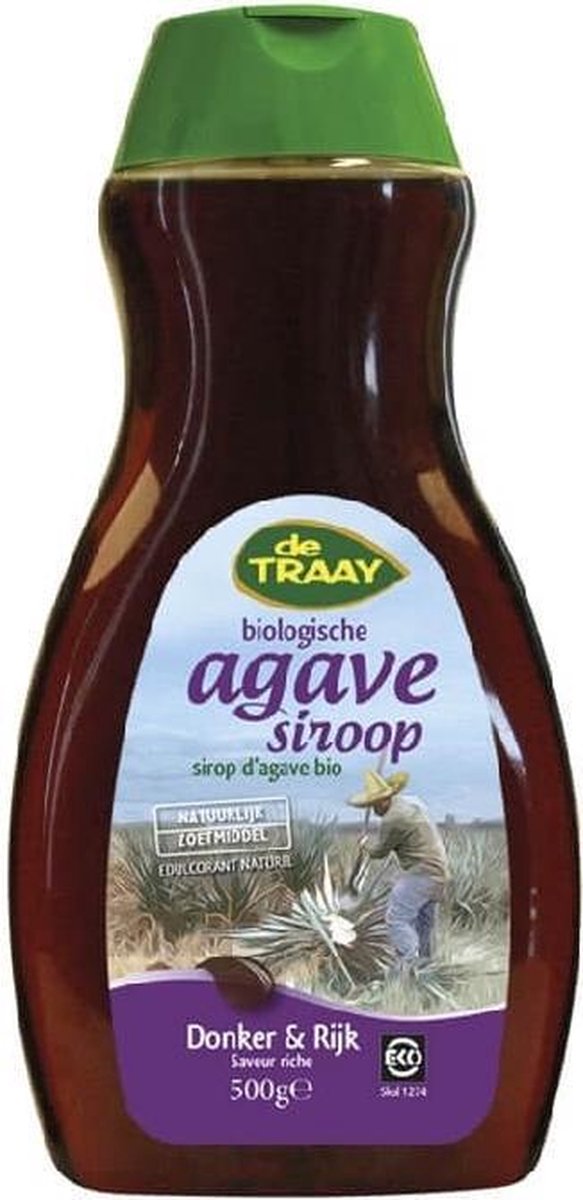 De Traay Agavesiroop donker & rijk bio 350 gram