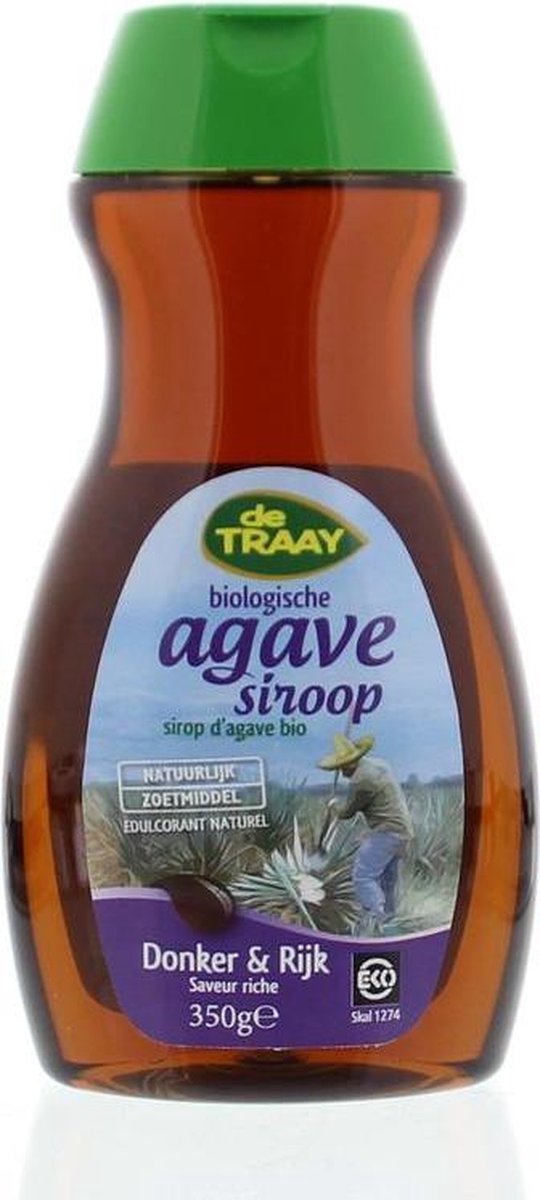 De Traay Agavesiroop donker & rijk bio 350 gram