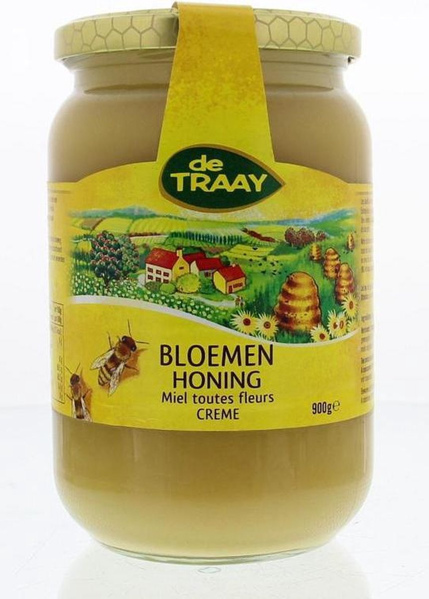 De Traay Bloemenhoning creme 900 gram