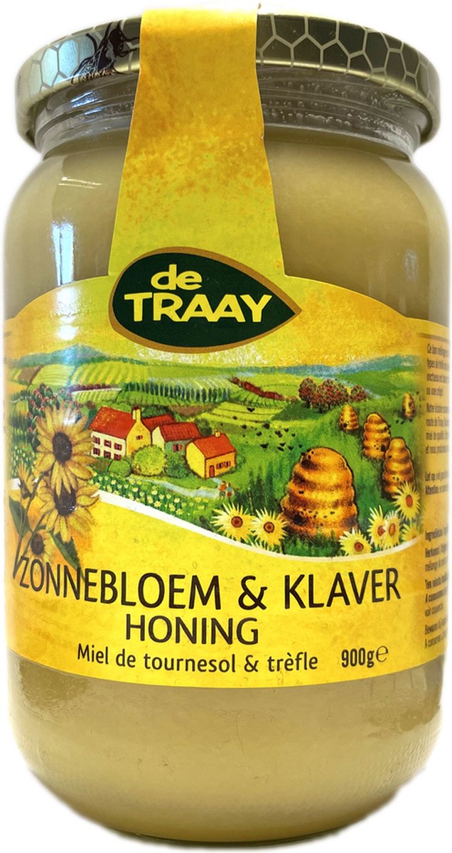 De Traay Zonnebloem-klaverhoning 900 gram