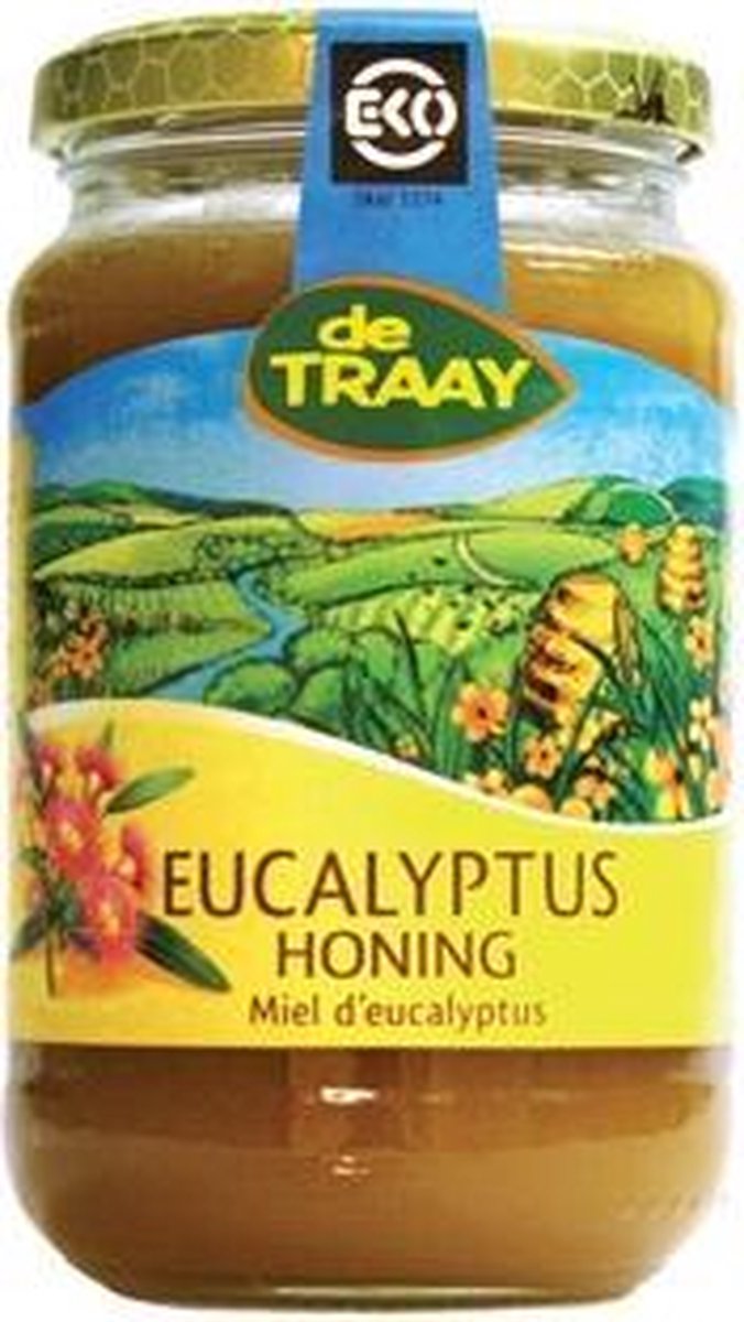 De Traay Eucalyptus honing creme bio 350 gram