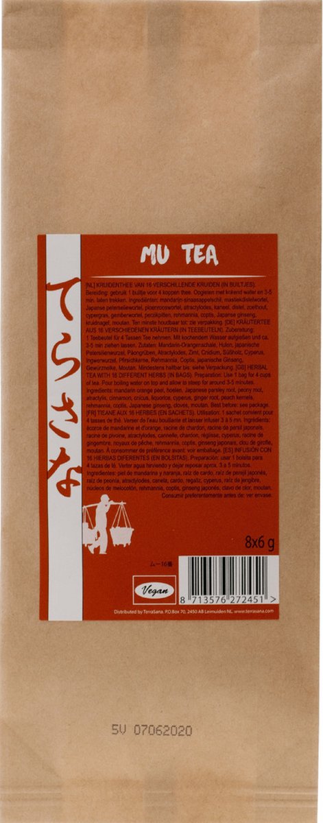 Terrasana Mu thee 16 kruiden theebuiltjes 8 stuks