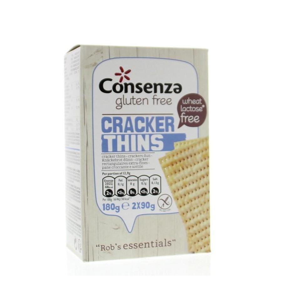 Consenza Rob&apos;s essentials cracker thins 180 gram