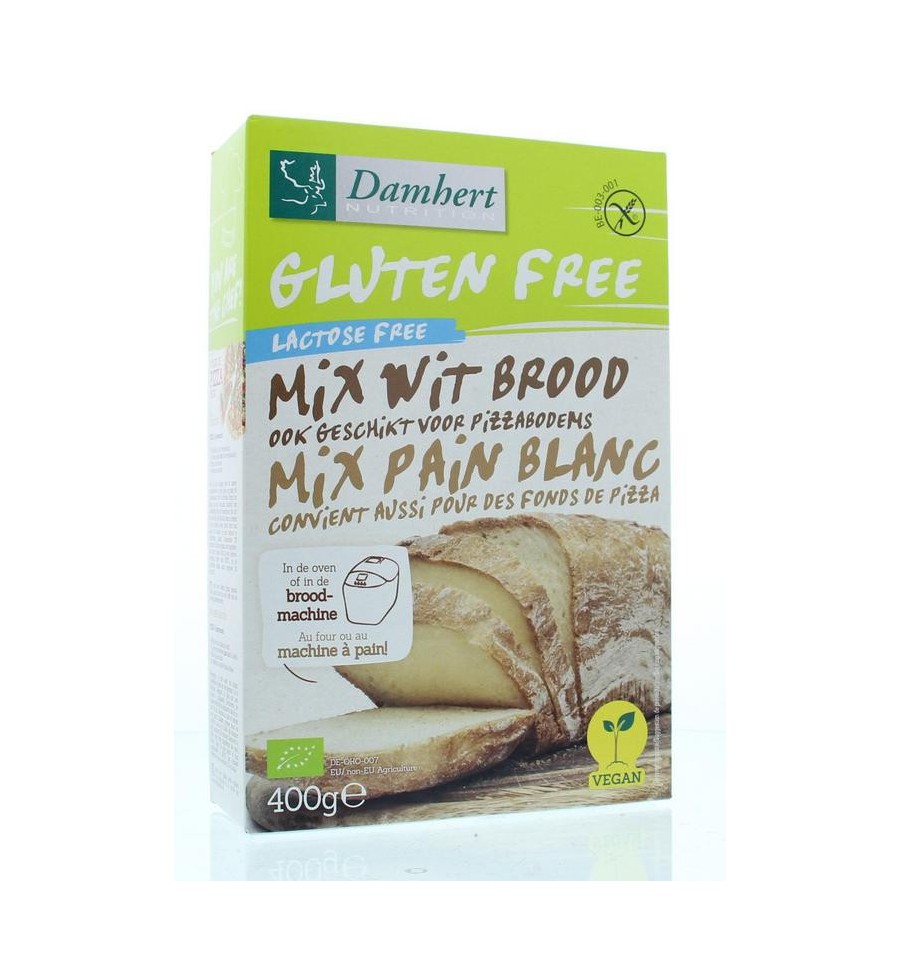 Damhert Bakmix wit glutenvrij 400 gram