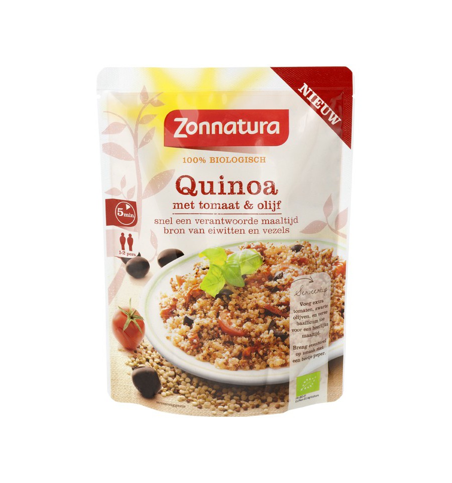 Zonnatura Quinoa olijf & tomaat 250 gram