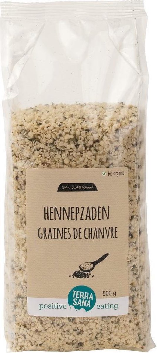 Terrasana RAW Hennepzaad gepeld 500 gram