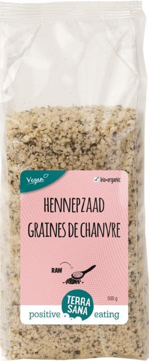Terrasana RAW Hennepzaad gepeld 500 gram