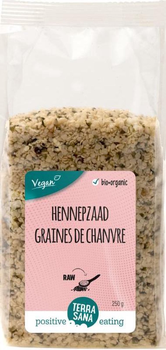 Terrasana RAW Hennepzaad gepeld 250 gram