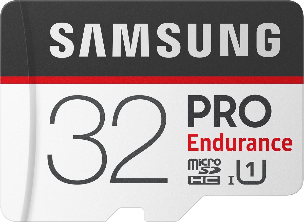 Samsung microSDHC PRO Endurance 32GB 100 MB/s + SD Adapter - Negro