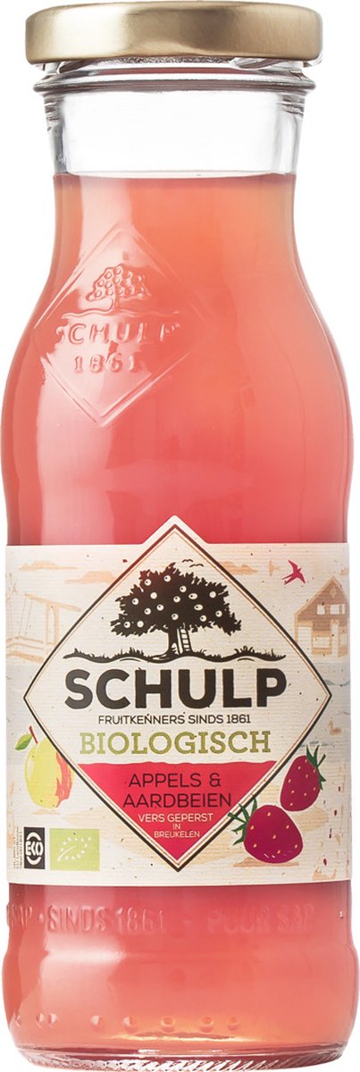 Schulp Appel & aardbeisap bio 200 ml