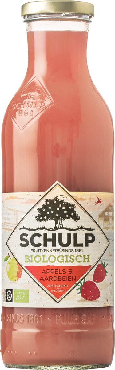 Schulp Appel & aardbeisap bio 750 ml