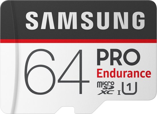Samsung microSDXC PRO Endurance 64GB 100 MB/s + SD Adapter - Negro