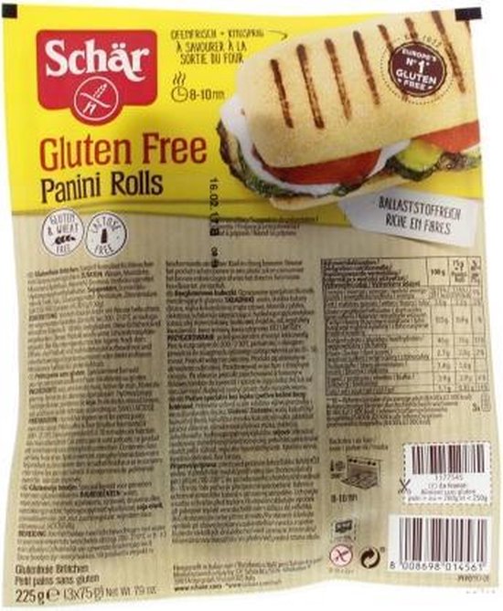 Dr. Schar Schär Panini rolls 75 gram 3 stuks