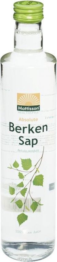Mattisson Absolute berkensap 100% puur sap bio raw 500 ml