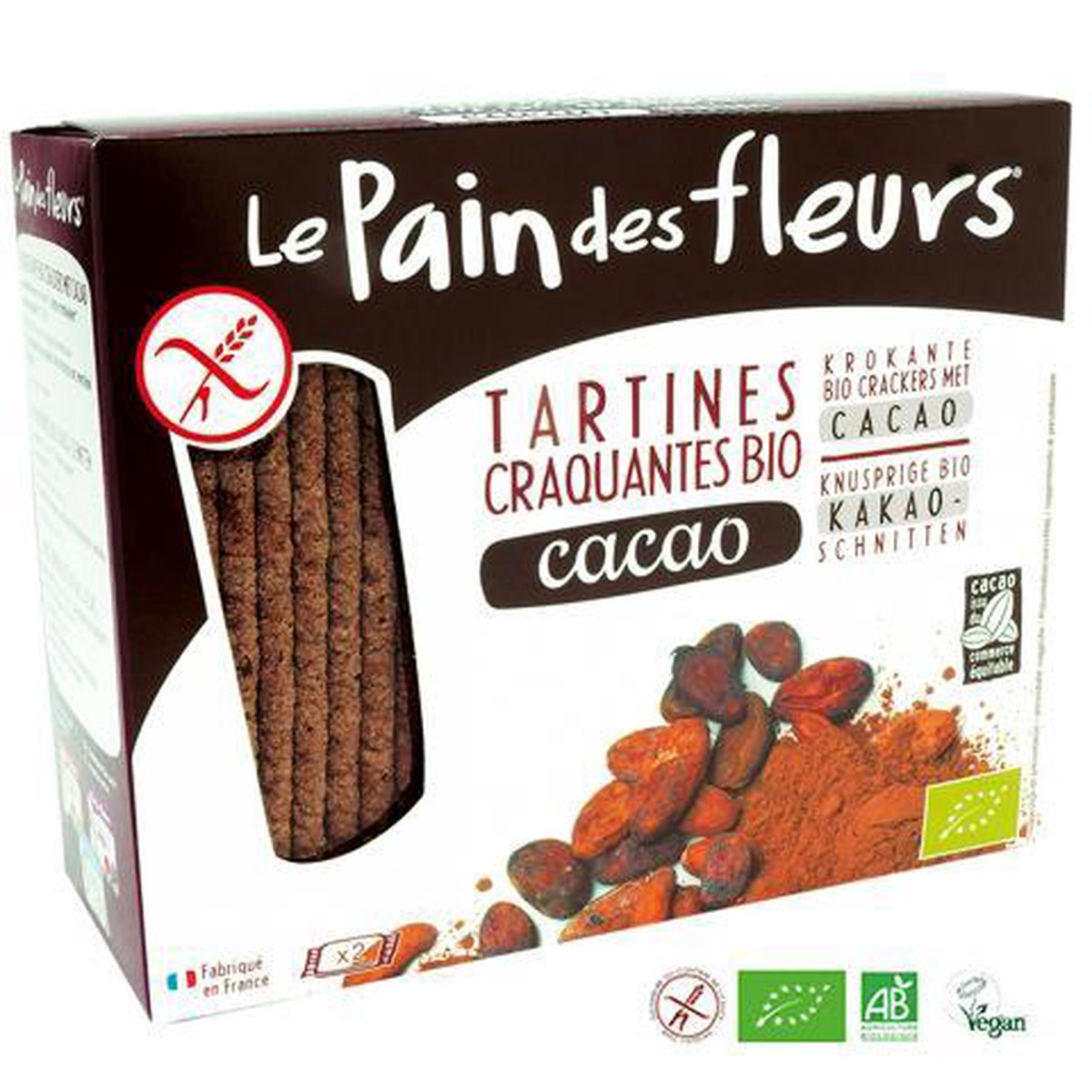 Ma vie Pain Des Fleurs Cacao crackers 160 gram