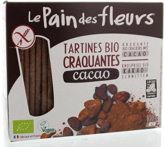 Ma vie Pain Des Fleurs Cacao crackers 160 gram