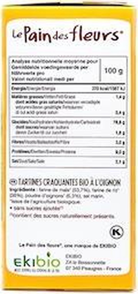 Ma vie Pain Des Fleurs Uien crackers 150 gram