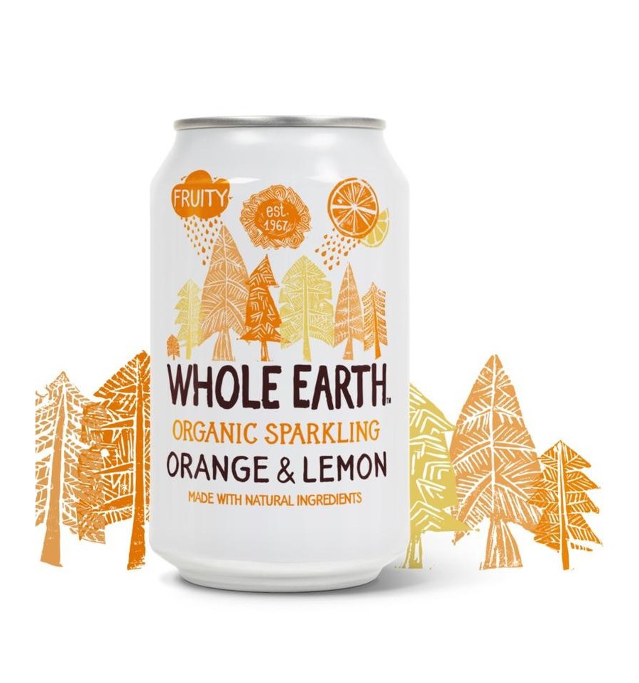 Whole Earth Sparkling orange/lemon 330 ml